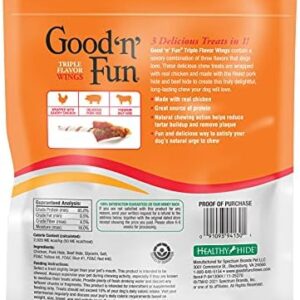 Good ‘N’ Fun Triple Flavor Wings, Made With Real Meat, Treats for Dogs, 12 oz