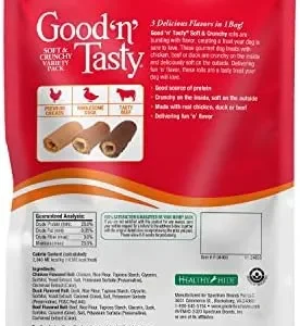 Good ‘N’ Tasty Soft & Crunchy Rolls, Gourmet Treats for All Dogs, Made with Real Chicken