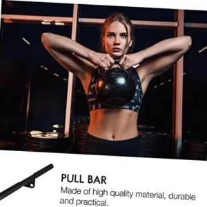 GOOHOCHY Fitness Bar Weight Lifting Workout Revolving Straight Bar Muscle Tension Bar Cable Machine Attachments Gym Straight Bar Bicep Tension Rod To Rotate Heavy Appendix Steel