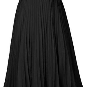 GRACE KARIN Women High Elastic Waist Pleated Chiffon Skirt Midi Swing A-line Skirts