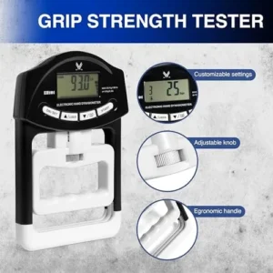 Grip Strength Trainer – Strength Training Equipment – Grip Strength Tester – Strength Training – Grip Tester – Hand Strength Tester – Hand Dynamometer Grip Strength – Hand Grippers For Strengthening – Hand Grip Strength Tester – ~200 Lbs / 90 Kg