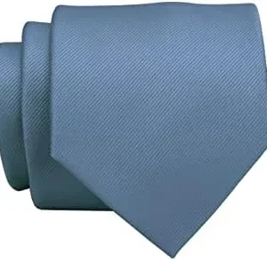 GUSLESON New 3.15″（8cm） Solid Color Necktie and Pocket Square Cufflinks Clip Set