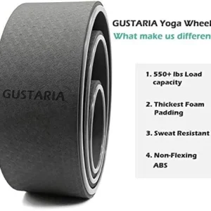 GUSTARIA Yoga Wheel Set, Sports Yoga Wheel Roller for Back Pain, Stretching, Improving Yoga Poses & Backbend, with Extra Guide & Free Yoga Strap, 3 Pack(13, 10 & 6″)