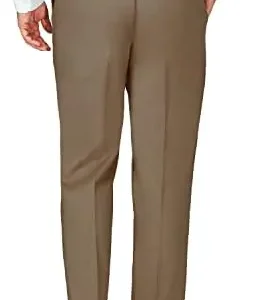 Haggar Men’s Work to Weekend Hidden Expandable Waist No Iron Flat Front Pant