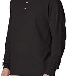 Hanes Men’s T-Shirts, Men’s BeefyT Henley Shirts, Men’s Cotton Long Sleeve Shirts