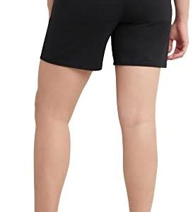 Hanes Women’s Jersey Pocket Shorts, Drawstring Cotton Jersey Shorts, 7″ Inseam