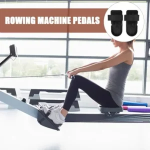 Happyyami Multifunction Rowing Machine Pedals Supplies Rowing Machine Replacement Foot Straps Parts Non Slip Leg Training Lightweight for Workout Gym Sports