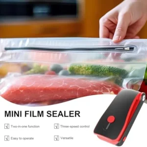 Heat Sealing Machine, 2 in 1 Food Vacuum Sealler, Handheld Heat Sealler, USB Rechargeable Heat Sealler, Mini Food Sealler, Long-Lasting Electric Bag Heat Sealler, for Home Kitchen Food Bags Travel