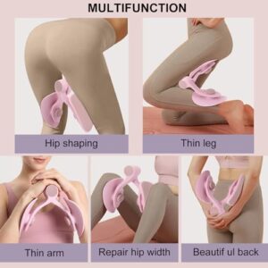 HeIwtyf Postpartum Rehabilitation Kegel Thigh machineinner and Outer Thigh machinehip Abduction Machine Thigh Inner Toner, Thigh Strength Training Device (Pink)