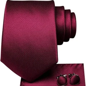 Hi-Tie 63inches Silk Mens Tie Set Extra Long Necktie Woven Pocket Suqare