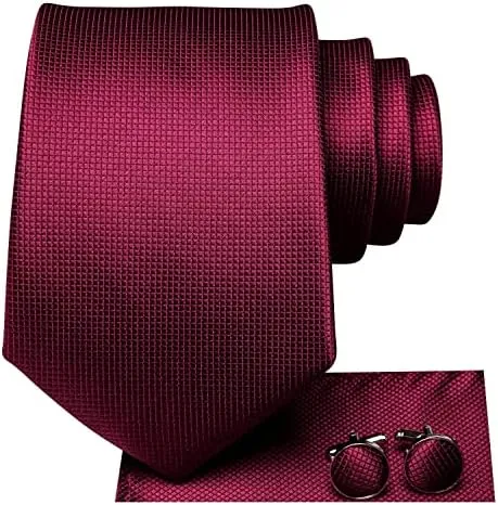 Hi-Tie 63inches Silk Mens Tie Set Extra Long Necktie Woven Pocket Suqare