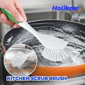 Holikme 7 Pack Dish Cleaning Brush & Scouring Pad Set, Green, for Tile, Dish, Sink