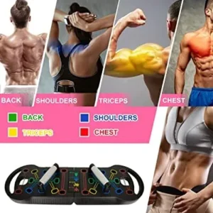 HOTWAVE Portable Exercise Equipment with 16 Gym Accessories.20 in 1 Push Up Board Fitness,Resistance Bands with Ab Roller Wheel,Full Body Workout at Home,Patent Pending