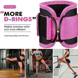 HOXWC Ankle Resistance Bands with Cuffs, Ankle Bands for Working Out, Ankle Resistance Band for Leg, Booty Workout Equipment for Kickbacks Hip Fitness Training, Exercise Bands for Butt Lift Women