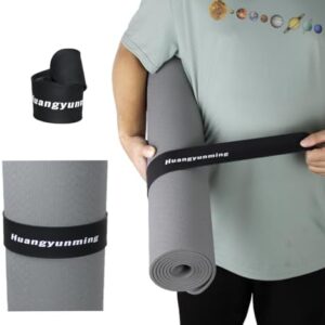 huangyunming Yoga Mat Strap Slap Band Keeps Your Mat Tightly Rolled and Secure with One Snap Fits Most Size Mats, Black