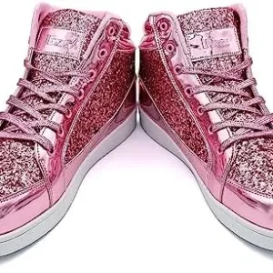 IGxx Glitter Shoes for Men High Top Flashing Party Casual Lace-up Sneakers Men