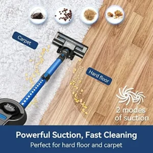 INSE Cordless Vacuum Cleaner, 6-in-1 Powerful, Rechargeable Stick Vacuum Cleaner with 2200m-A-h Battery Up to 45 Mins Runtime, Lightweight Handheld Vacuum for Home Hard Floor Carpet Pet Hair