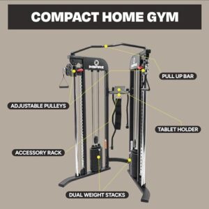 Inspire Fitness Functional Trainer – Multifunctional Cable Machine Home Gym System – at Home Gym Workout Weight Machine for Strength Training – Full Body Compact Exercise & Fitness Equipment Set