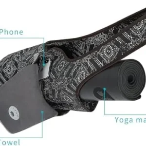 IUGA Yoga Mat Bag with Large Side Pocket & Inner Zipper Pocket Yoga Bag for Mat Yoga Bags and Carriers Fits All Your Stuff