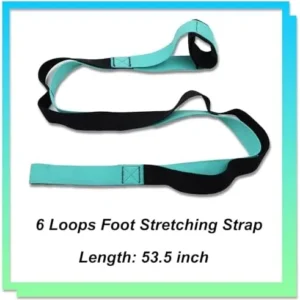 J Bryant Foot Stretching Strap with Loops for Physical Therapy,Treatment of plantar fasciitis, Non-Elastic Yoga Straps for Stretching, Exercise Leg Stretcher Belt