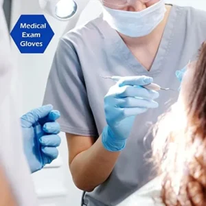 JMU Nitrile Exam Gloves 200-1200, 3.5mil Medical Gloves Latex Free Powder Free, Blue (XS/S/M/L/XL)