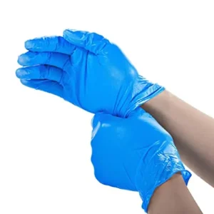 Jointown Basic Medical Synmax Vinyl Exam Gloves – Latex-Free & Powder-Free – Large, BMPF-3003 Blue Box of 100