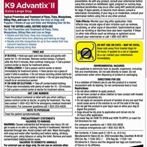 K9 Advantix II XL Dog Vet-Recommended Flea, Tick & Mosquito Treatment & Prevention | Dogs Over 55 lbs. | 4-Mo Supply