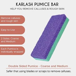 Karlash Professional Pedicure Foot Pumice Stone for Feet Skin Callus Remover and Scrubber for Dead Skins 2 Sided (Pack of 2)