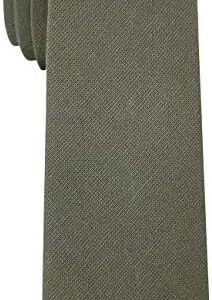 Kebocis Mens Solid Color Necktie Cotton Neck Tie for Men