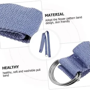 Kisangel 2pcs Yoga Rope Tension Rope Stretching Strap Exercise Mat Holder Stretch Bands for Rehabilitation Tool Stretching Aid Fitness Polyester Cotton Practice Belt Household