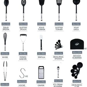 Kitchen Utensils Set 35 PCS Cooking Utensils Set, Nonstick and Heat Resistant Nylon Stainless Steel Silicone Spatula Set – Kitchen Gadgets Home Essentials Kitchen Accessories, Apartment Must Haves