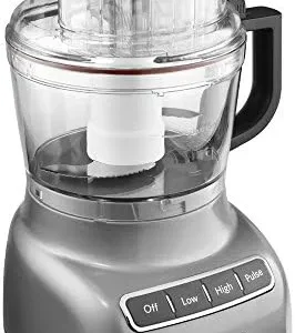 KitchenAid RKFP0922CU Food Processor with ExactSlice System 9-Cup, Contour Silver, (Renewed)