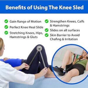 KneeSled™ Best choice after knee replacement surgery increases range of motion, stretches knees, hips & hamstrings, improving mobility and flexibility leg exercise great for working out knee pain