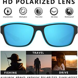 KUGUAOK Polarized Sports Sunglasses for Men Driving Cycling Fishing Sun Glasses 100% UV Protection Goggles