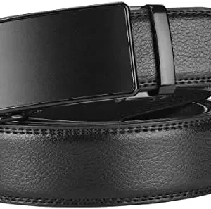 Lavemi Men’s Real Leather Ratchet Dress Casual Belt, Cut to Exact Fit, Elegant Gift Box