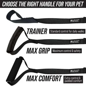 Leashboss Extra Long Dog Leash – Long Lead Leash for Dog Training – Recall Leash for Dogs Outside 15 Foot Black