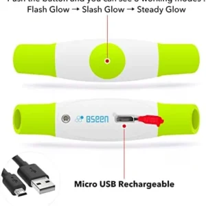 Led Dog Collar, BSEEN USB Rechargeable Flash Dog Necklace Light, Pet Safety Collar Makes Your Beloved Dogs Be Seen at Night for Small Medium Large Dogs