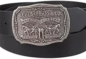 Levi’s Men’s Everyday Jean Belt with Removable Plaque Buckle