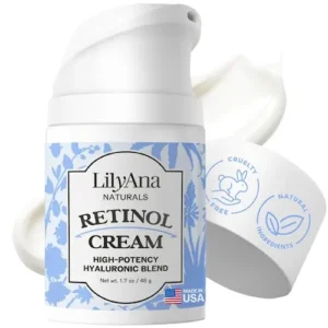 LilyAna Naturals Retinol Cream – Made in USA, Anti Aging Moisturizer for Face and Neck,Wrinkle, Retinol Complex – 1.7oz