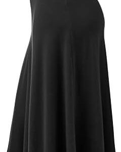 Lock and Love Women’s Solid Ombre Lightweight Flare Midi Pull On Closure Skirt S-XXXL Plus Size