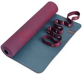 LOLË 2-in-1 Prima Yoga Mat with Resistance Band, Thistle/ Yellow (1638127)