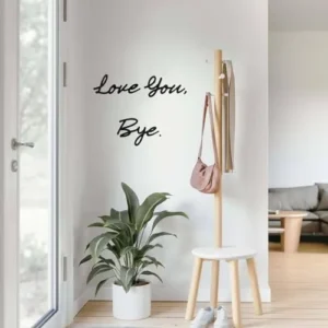 Love You Bye Wood Signs Wall Decor 31.5″ Black Modern Home Decor Unique Wooden Entryway Hallway Wall Art Decorations Express Love and Warmth Family Sign