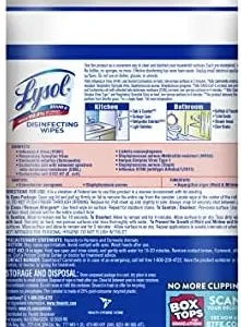 Lysol Disinfectant Wipes, Multi-Surface Antibacterial Cleaning Wipes, For Disinfecting and Cleaning, Lemon and Lime Blossom, 80 Count (Pack of 3)