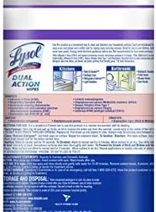 Lysol Dual Action Disinfectant Wipes, Multi-Surface Antibacterial Scrubbing Wipes, For Disinfecting and Cleaning, Citrus Scent, 75ct