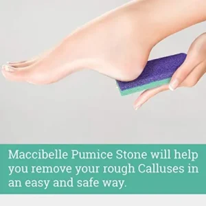 Maccibelle Salon Foot Pumice and Scrubber for Feet and Heels Callus and Dead Skins, Safely and Easily Eliminate Callus and Rough Heels (Pack of 4)