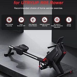 Magnetic Rowing Machine, UTRYUP Bluetooth Rower Machine for Home, Upgrade Resistance Strength with 16 Levels, Custom Widened Foot Pedals, 350 Lbs Weight Capacity