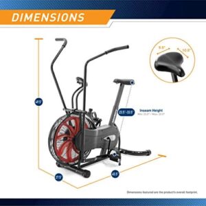 Marcy Air-Resistance Exercise Fan Bike With Dual Acction Handlebars