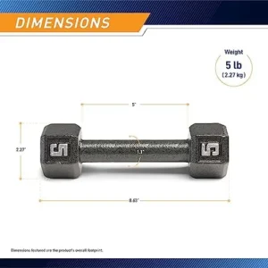 Marcy Cast Iron Hex Dumbbells Collection – Available size from 3-lb to 100-lb, SOLD INDIVIDUALLY