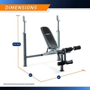 Marcy Competitor Adjustable Olympic Weight Bench with Leg Developer for Weight Lifting and Strength Training