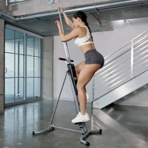 MaxiClimber Vertical Climber Provides an Adjustable Platform to Target Power, Strength and Endurance Training for a Full-Body Workout. Free Fitness App and ERS Resistance